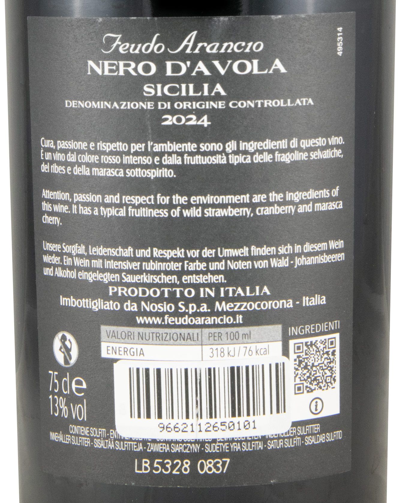 2024 Feudo Arancio Nero d'Avola red