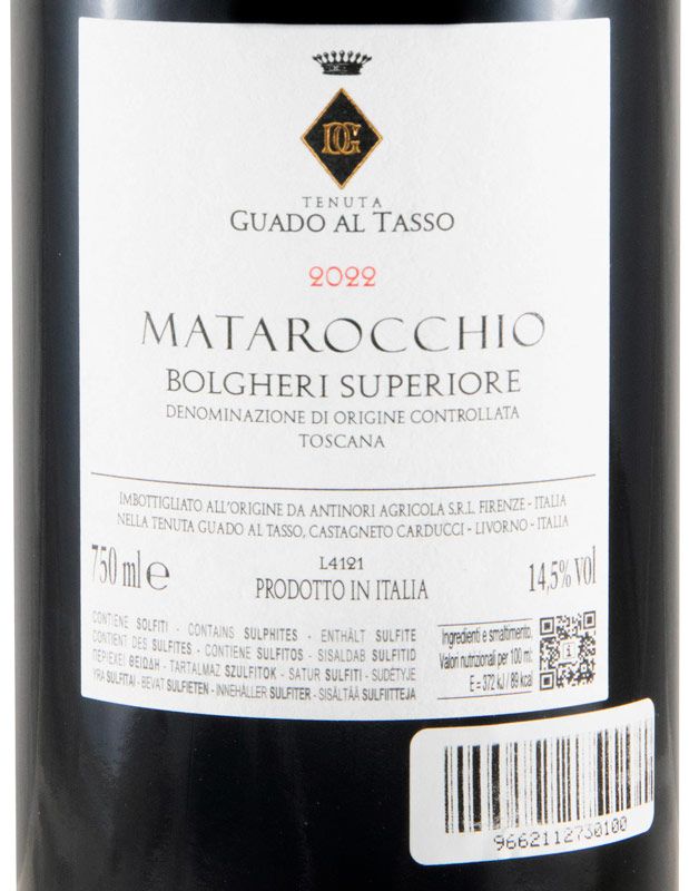 2022 Tenuta Guado al Tasso Matarocchio Bolgheri Superiore red