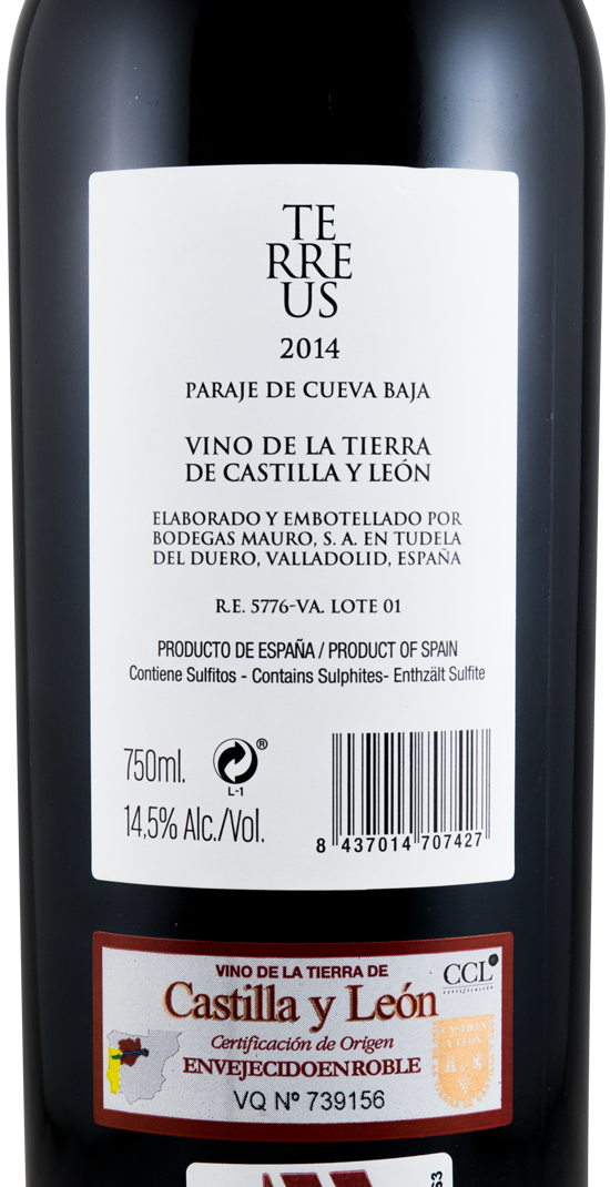 2014 Bodegas Mauro Terreus Paraje de Cueva Baja Castilla y León red