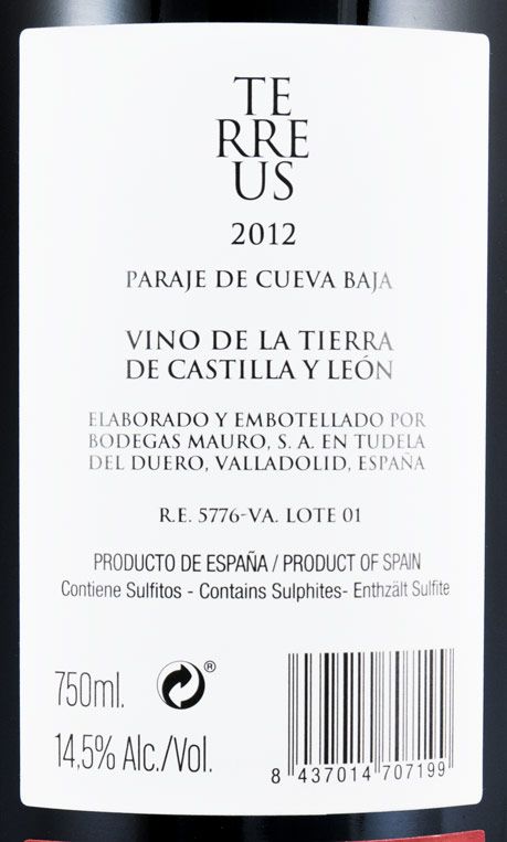 2012 Bodegas Mauro Terreus Paraje de Cueva Baja red