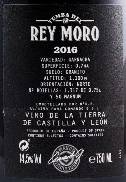 2016 Comando G La Tumba del Rey Moro tinto