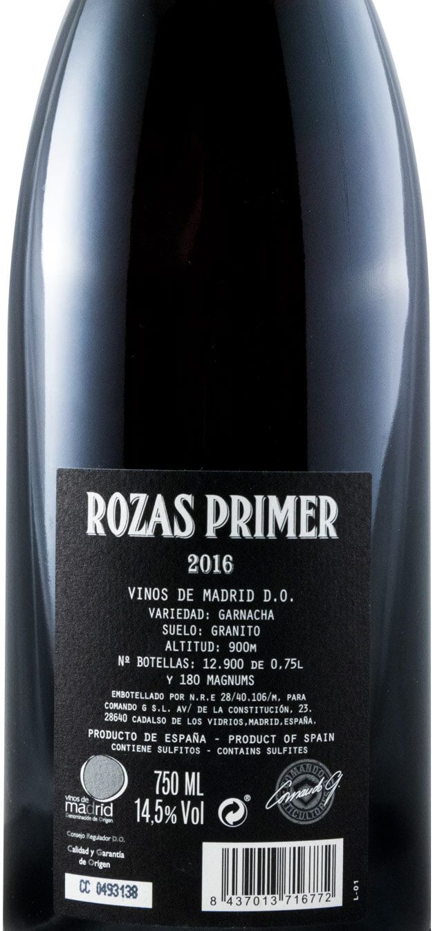 2016 Comando G Rozas Primer Vinos de Madrid red