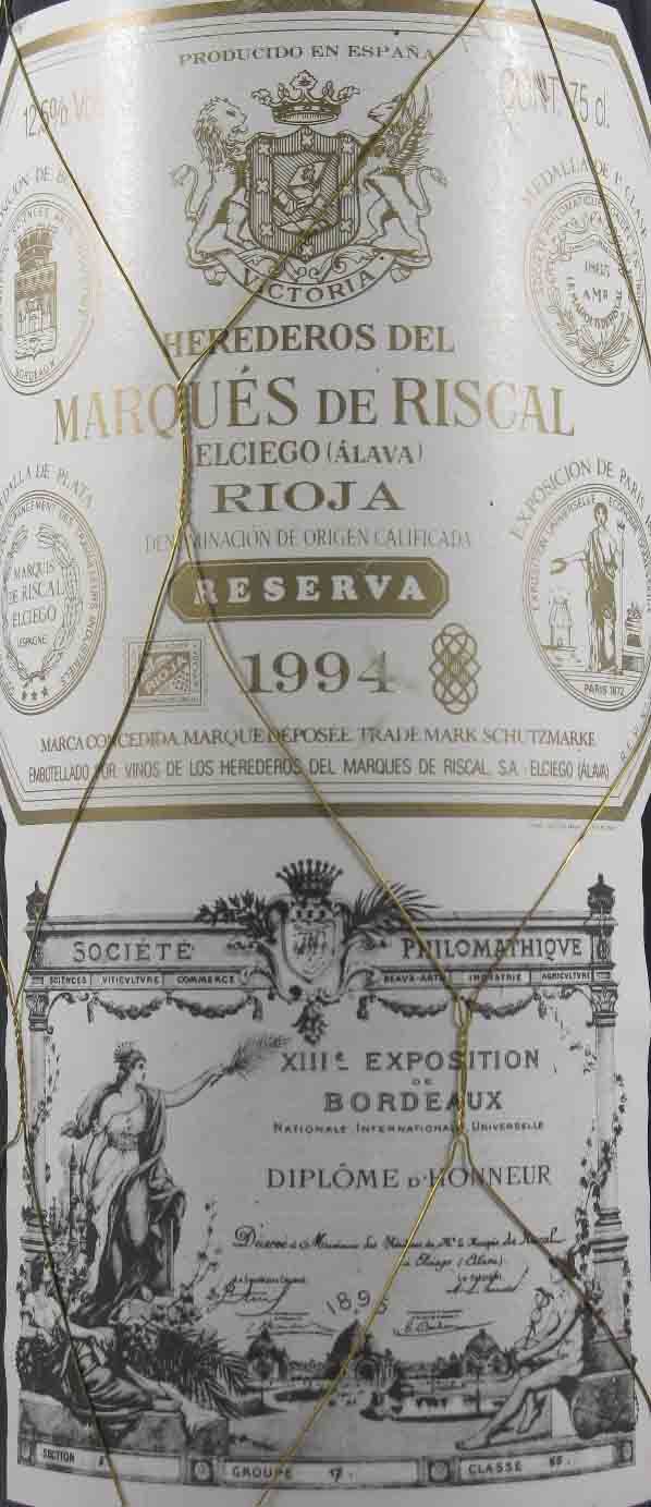 1994 Marqués de Riscal Reserva Rioja tinto