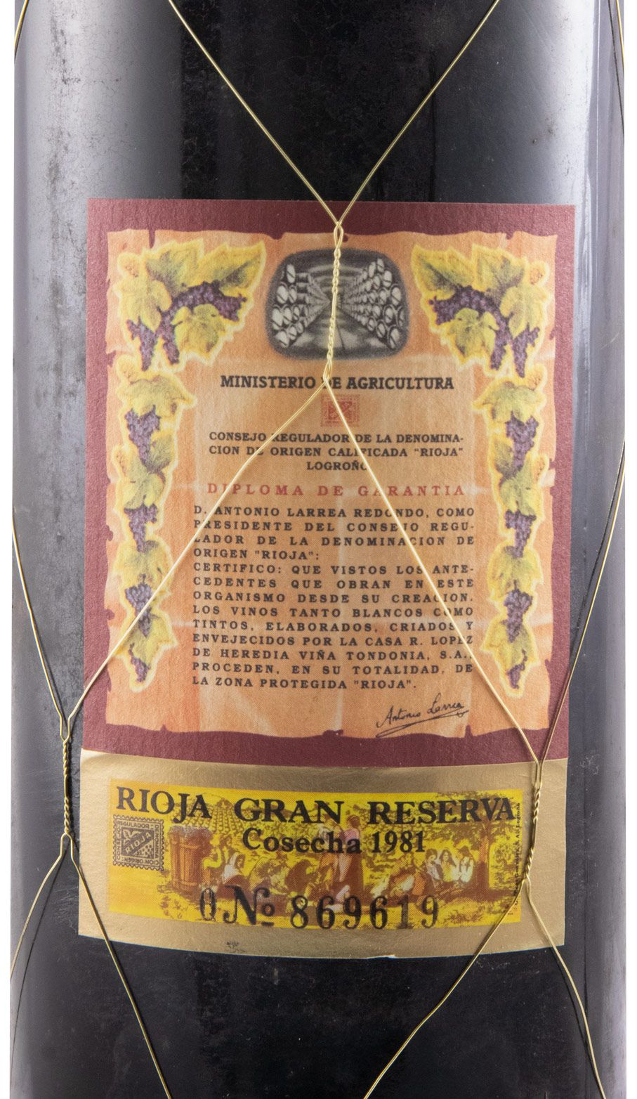 1981 López de Heredia Viña Tondonia Gran Reserva tinto