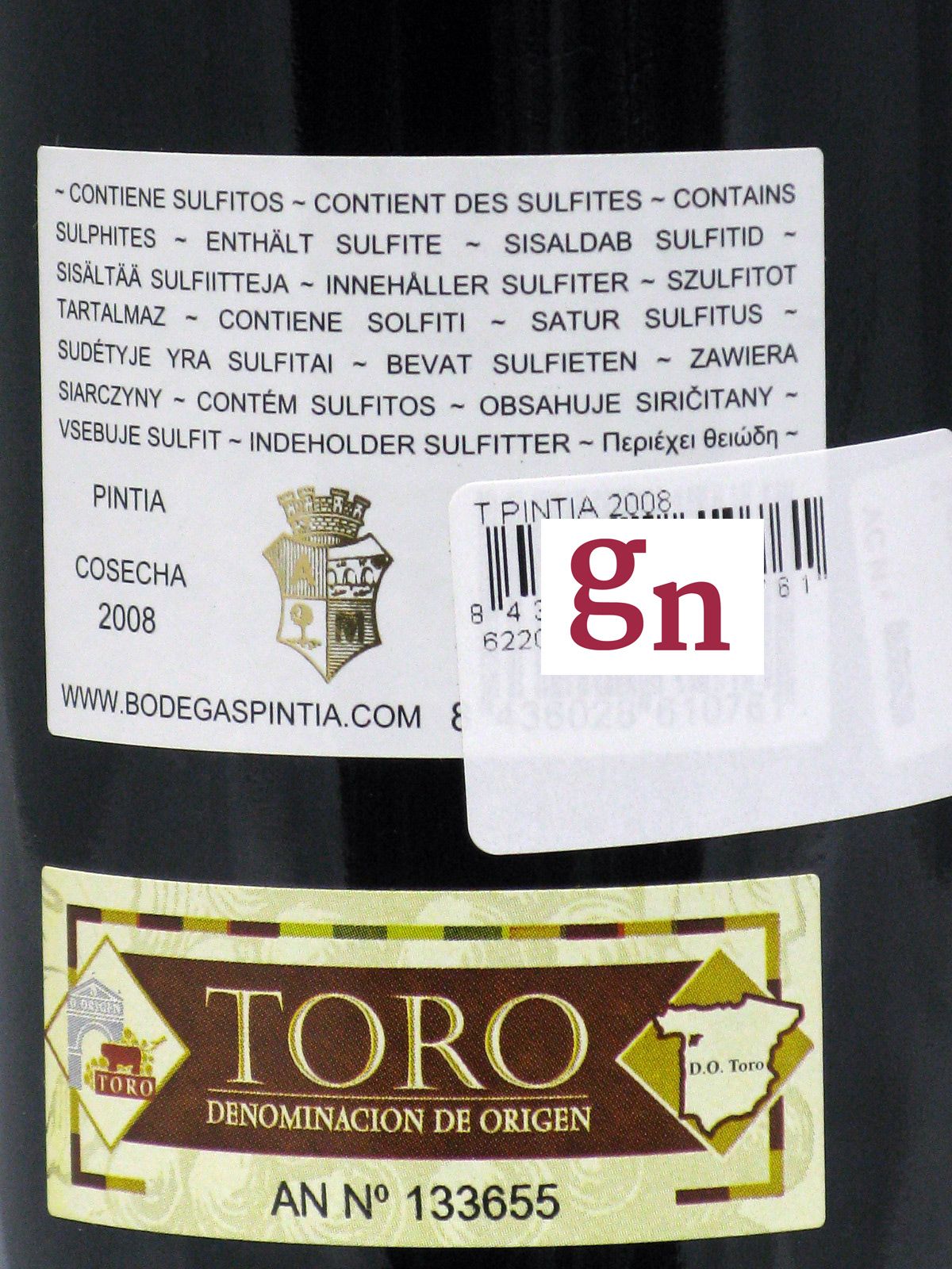 2008 Pintia Toro tinto