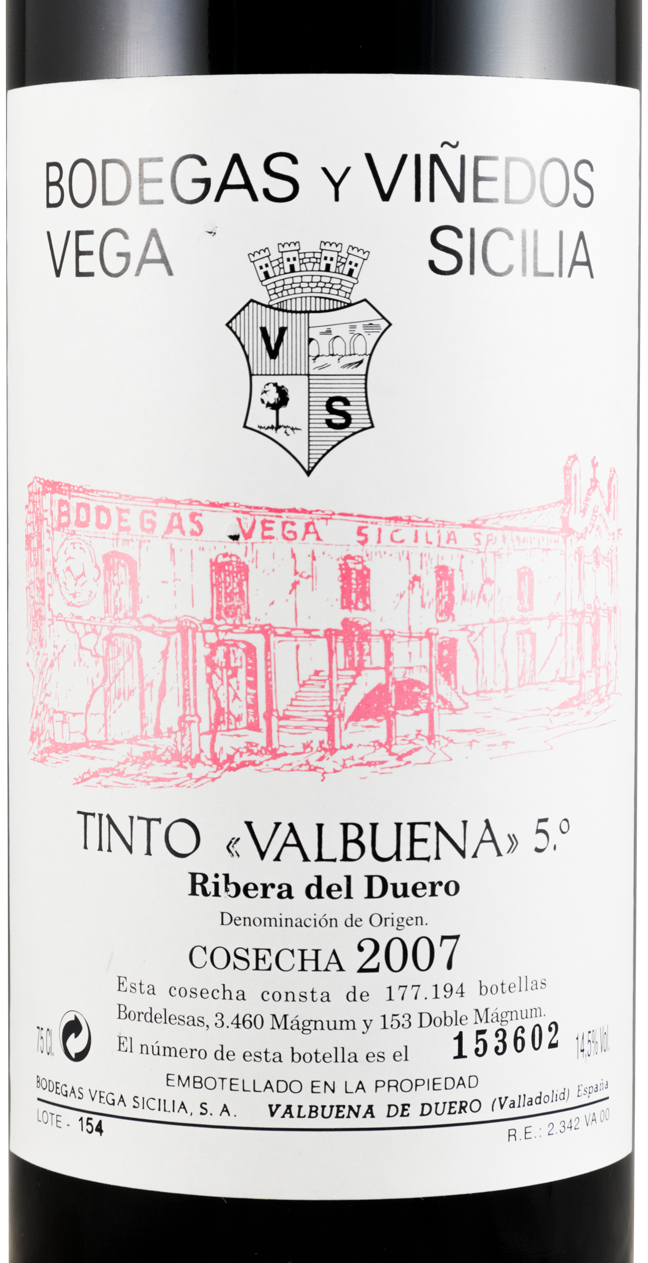 2007 Vega-Sicilia Valbuena 5º Ribera del Duero tinto
