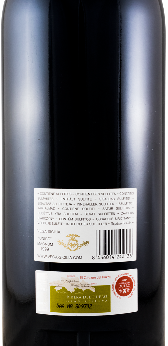 1999 Vega-Sicilia Unico Ribera del Duero tinto 1,5L