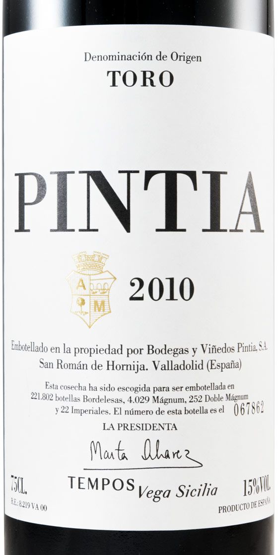 2010 Pintia Toro tinto