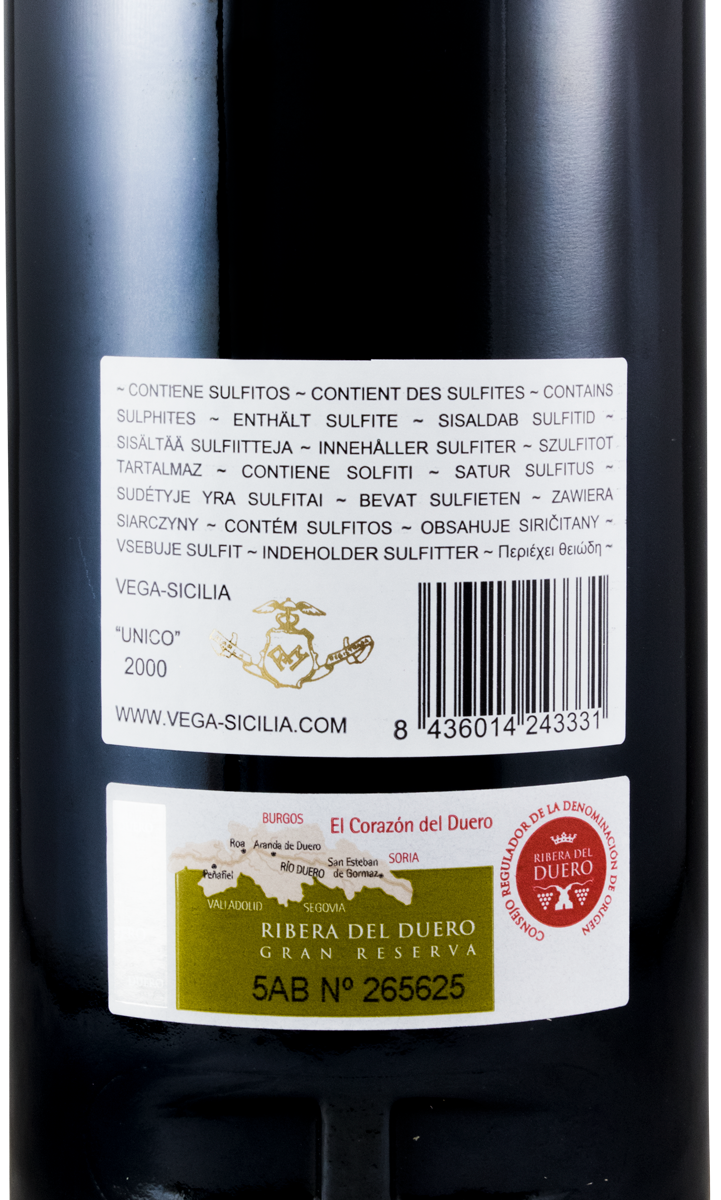 2000 Vega-Sicilia Unico Ribera del Duero red