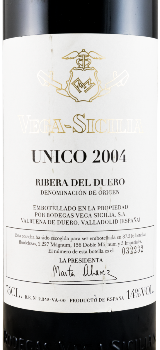 2004 Vega-Sicilia Unico Ribera del Duero red