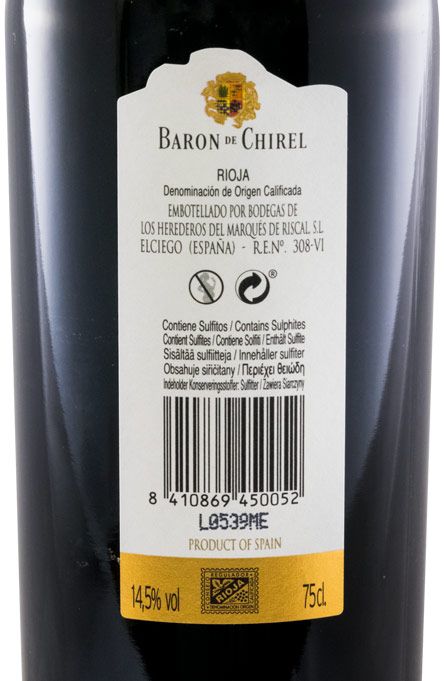 2014 Marqués de Riscal Baron de Chirel Rioja red