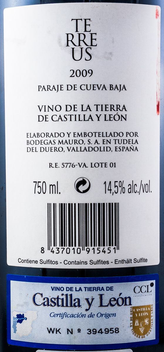 2009 Bodegas Mauro Terreus Paraje de Cueva Baja Castilla y León tinto