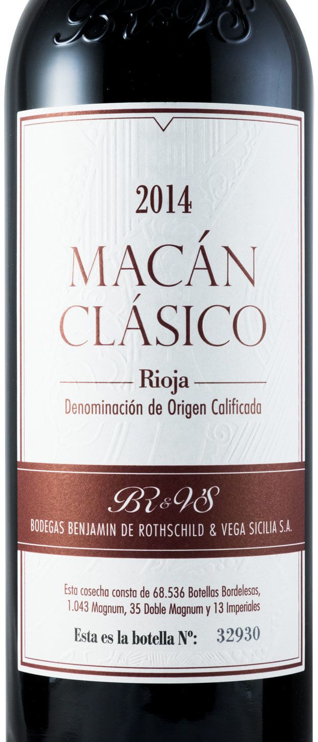 2014 Benjamin de Rothschild & Vega-Sicilia Macán Clásico Rioja tinto