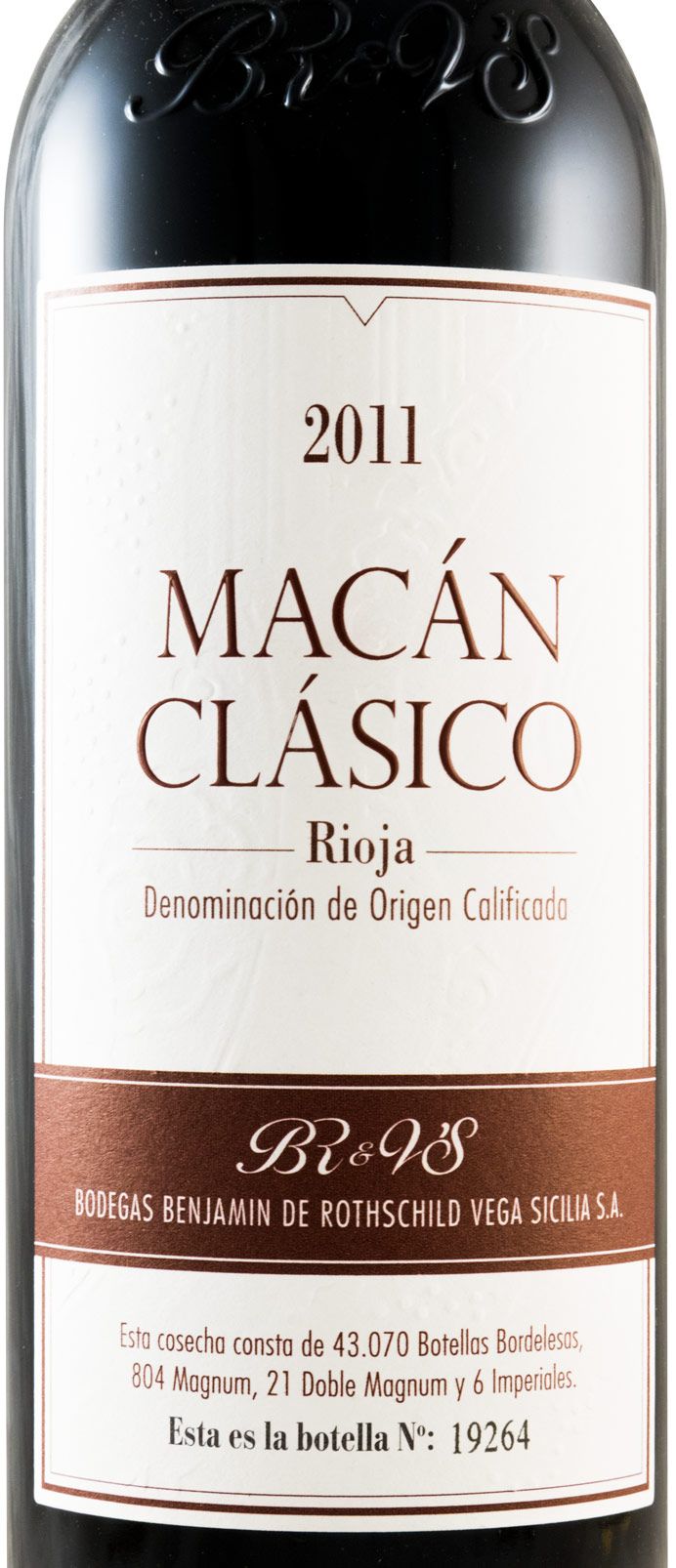 2011 Benjamin de Rothschild & Vega-Sicilia Macán Clásico Rioja tinto