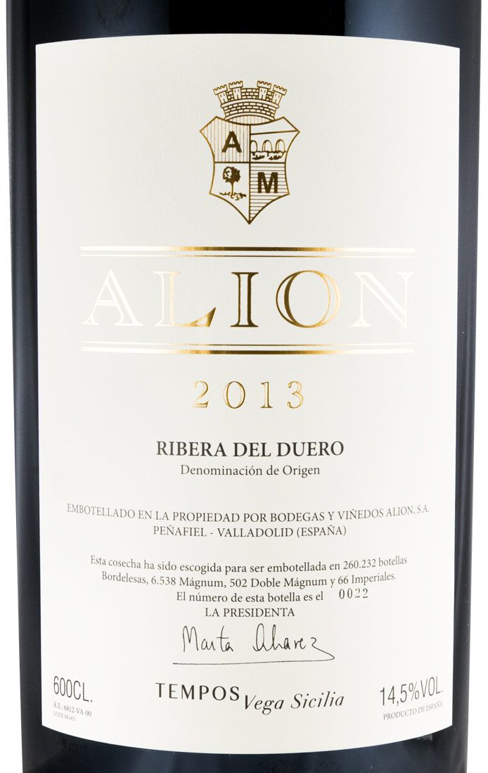 2013 Alión Cosecha Ribera del Duero red 6L