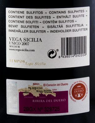2007 Vega-Sicilia Unico Ribera del Duero tinto 1,5L