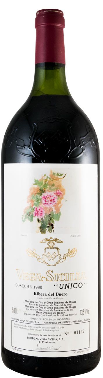 1980 Vega-Sicilia Unico Ribera del Duero tinto 1,5L