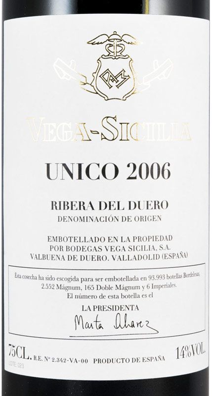 2006 Vega-Sicilia Unico Ribera del Duero red