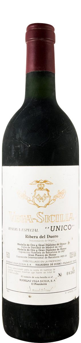 1989 Vega-Sicilia Unico Reserva Especial Ribera del Duero tinto