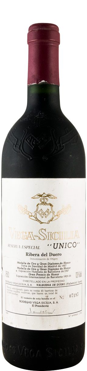 1991 Vega-Sicilia Unico Reserva Especial Ribera del Duero tinto