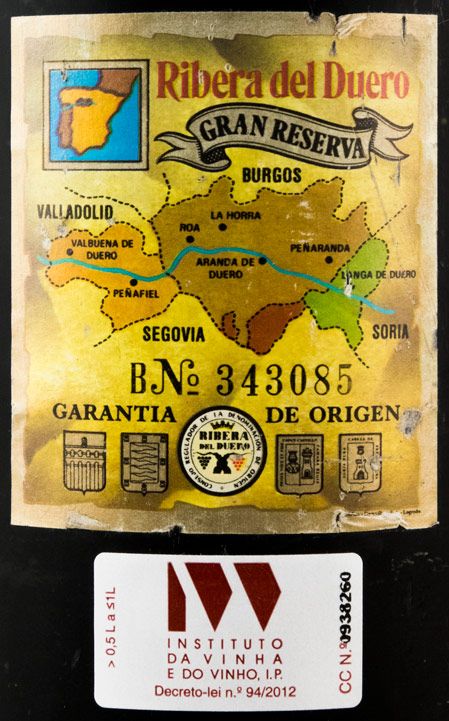 1992 Vega-Sicilia Unico Reserva Especial Ribera del Duero tinto