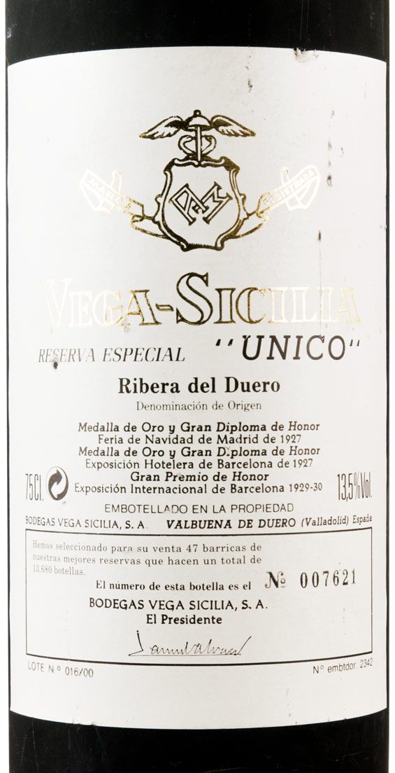 2000 Vega-Sicilia Unico Reserva Especial Ribera del Duero red
