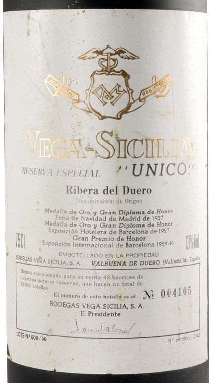 Vega-Sicilia Unico Reserva Especial N.V. Ribera del Duero red