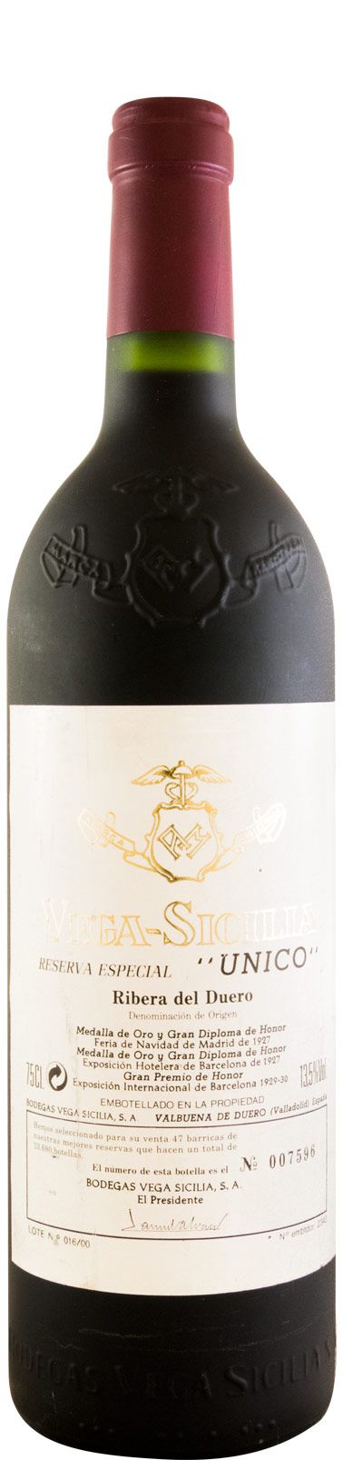 2000 Vega-Sicilia Unico Reserva Especial Ribera del Duero tinto