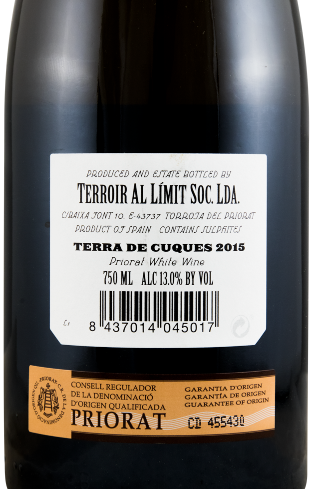 2015 Terroir al Límit Terra de Cuques Priorat branco