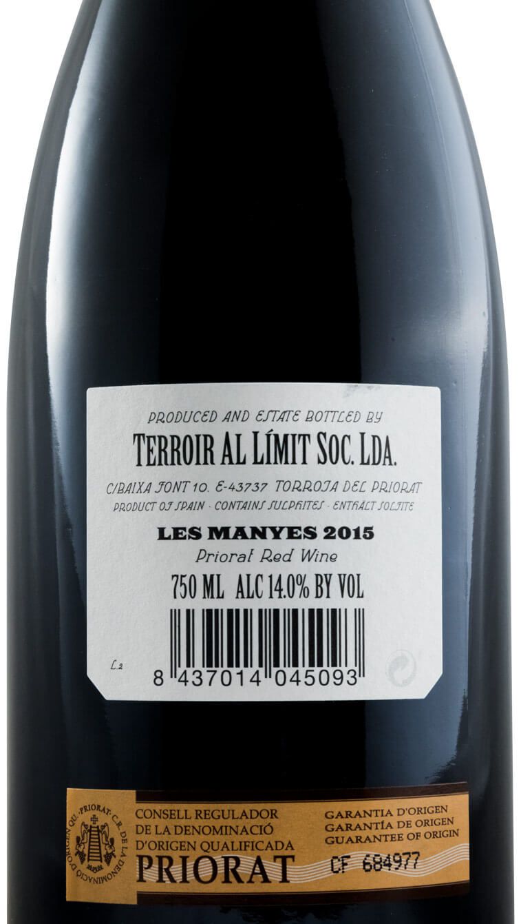 2015 Terroir al Límit Les Manyes Priorat tinto