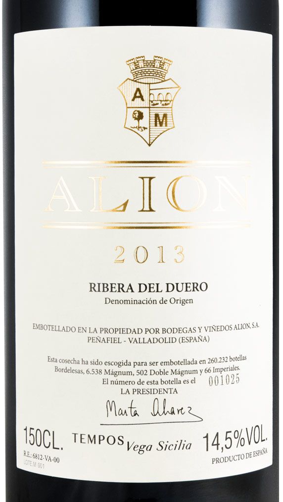 2013 Alión Cosecha Ribera del Duero tinto 1,5L