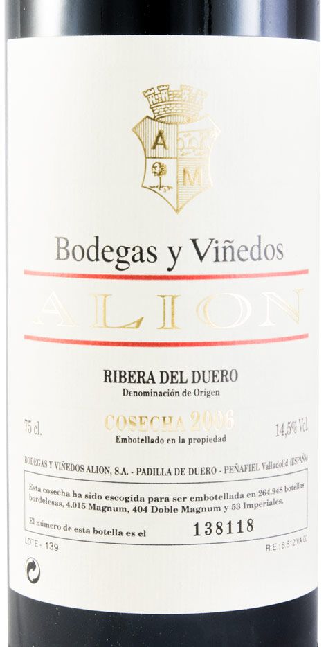 2006 Alión Cosecha Ribera del Duero tinto