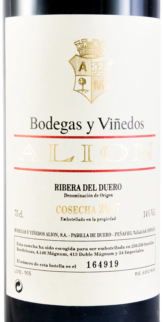 2007 Alión Cosecha Ribera del Duero red