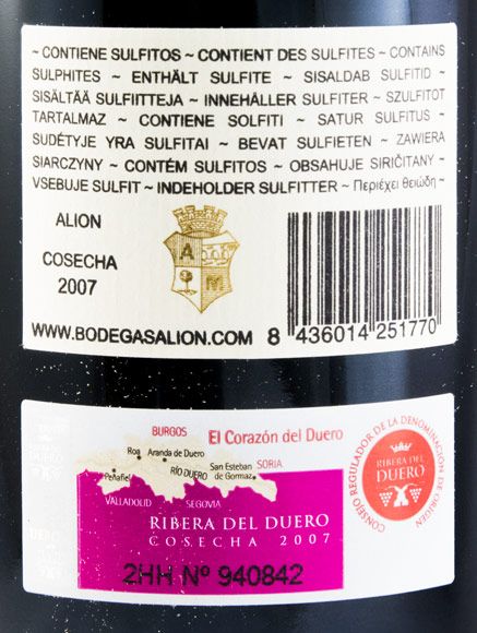 2007 Alión Cosecha Ribera del Duero red