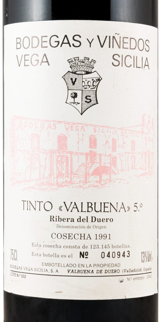 1991 Vega-Sicilia Valbuena 5º Ribera del Duero tinto