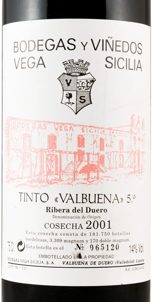 2001 Vega-Sicilia Valbuena 5º Ribera del Duero tinto
