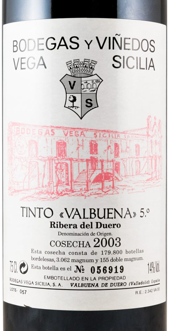 2003 Vega-Sicilia Valbuena 5º Ribera del Duero tinto