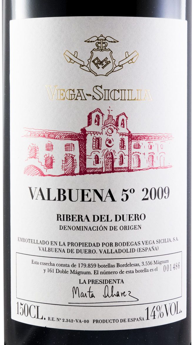 2009 Vega-Sicilia Valbuena 5º Ribera del Duero tinto 1,5L