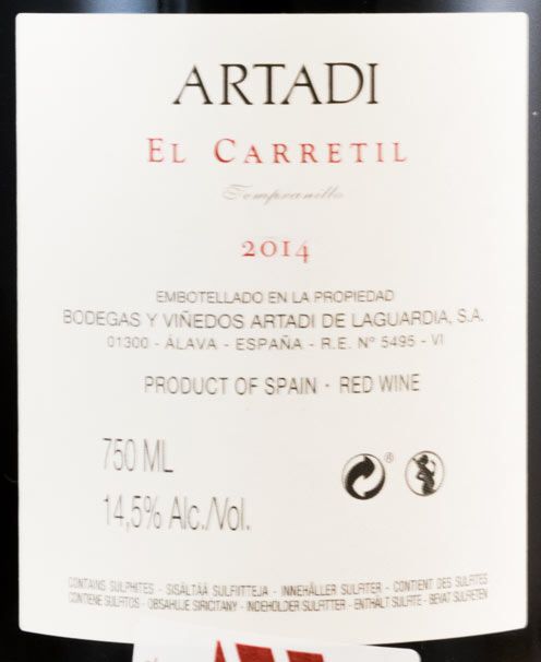 2014 Artadi El Carretil Rioja red