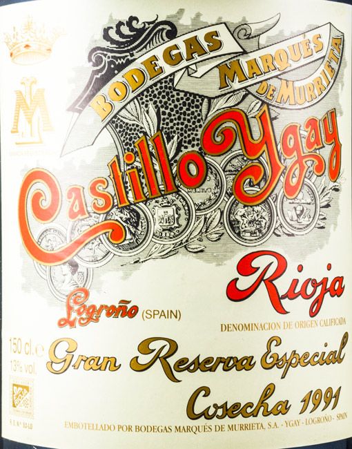 1991 Marqués de Murrieta Castillo Ygay Gran Reserva Rioja tinto 1,5L