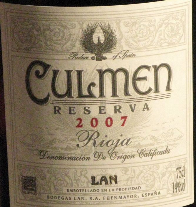 2007 Bodegas Lan Culmen Reserva Rioja tinto