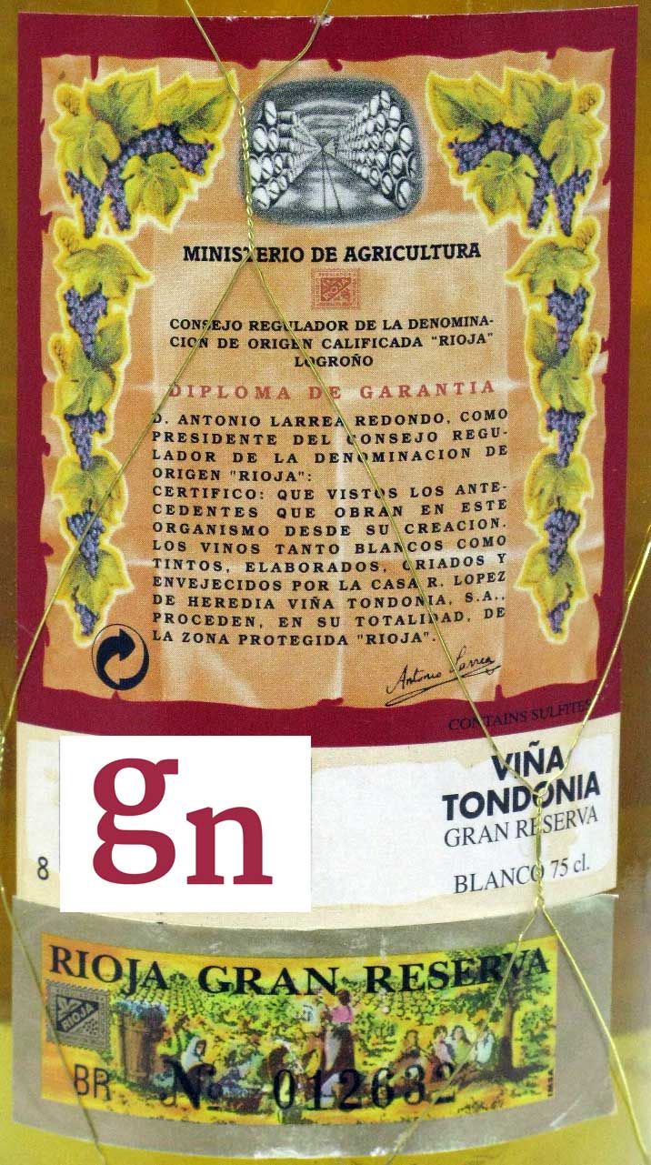 1973 López de Heredia Viña Tondonia Gran Reserva branco