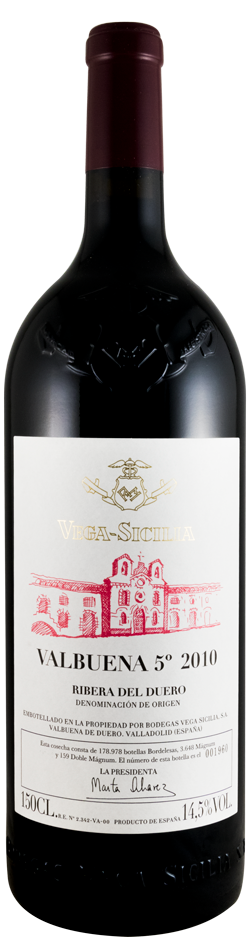2010 Vega-Sicilia Valbuena 5º Ribera del Duero tinto 1,5L