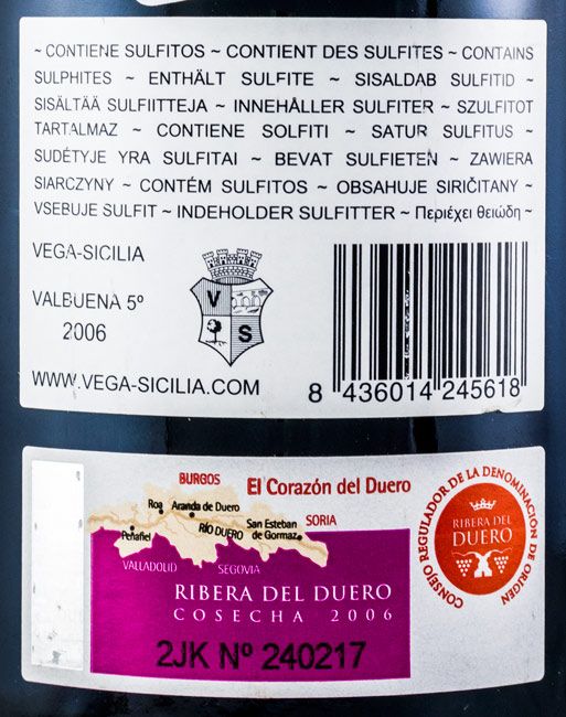 2006 Vega-Sicilia Valbuena 5º Ribera del Duero tinto