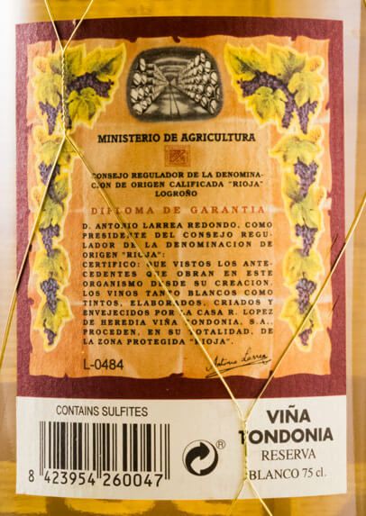 2005 López de Heredia Viña Tondonia Reserva branco