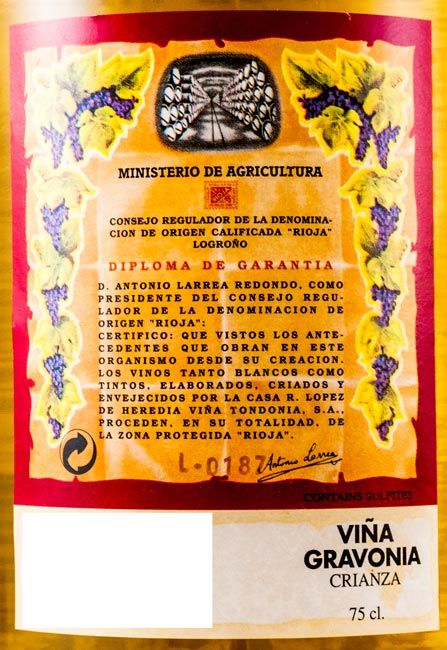 2006 López de Heredia Viña Gravonia Crianza branco