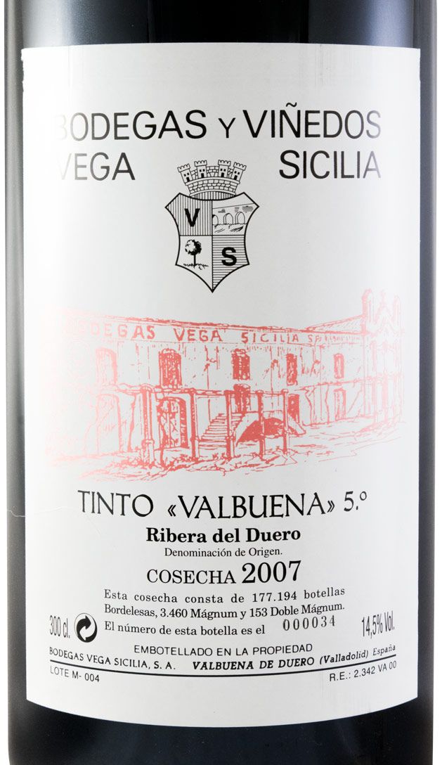 2007 Vega-Sicilia Valbuena 5º Ribera del Duero tinto 3L