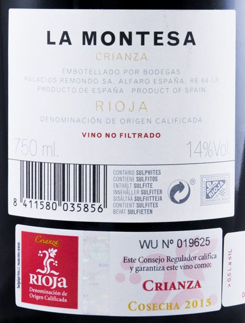 2015 Palacios Remondo La Montesa Rioja red