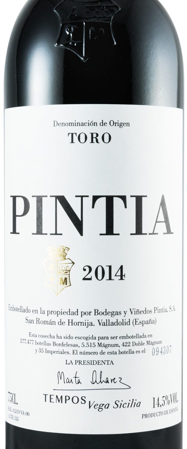 2014 Pintia Toro tinto