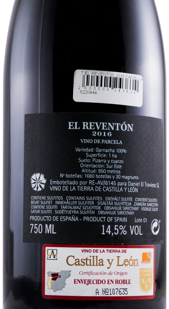 2016 Daniel Landi El Reventon Méntrida tinto